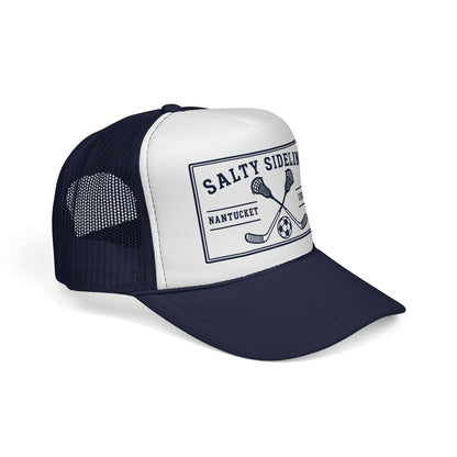 Salty Sidelines Nantucket Island Trucker Cap