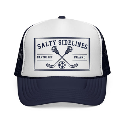 Salty Sidelines Nantucket Island Trucker Cap