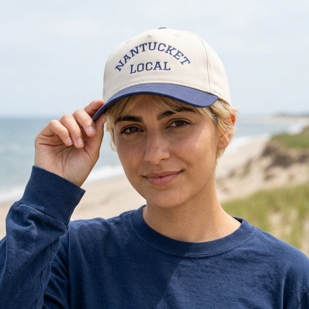 Nantucket Local Baseball Cap — 'Salty Sideline' Embroidered Hat