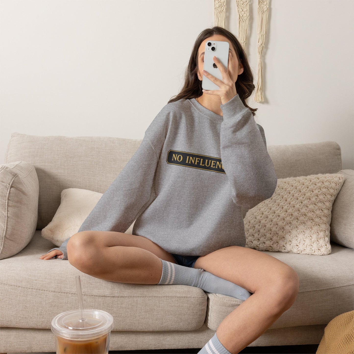 "NO INFLUENCERS QUARTERBOARD" Crewneck Sweatshirt