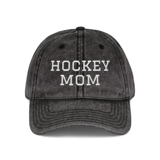 Hockey Mom Vintage Embroidered Cap