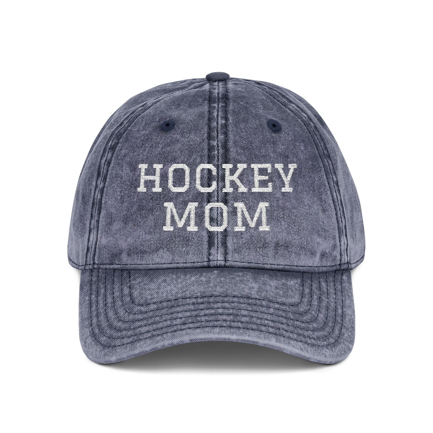 Hockey Mom Vintage Embroidered Cap